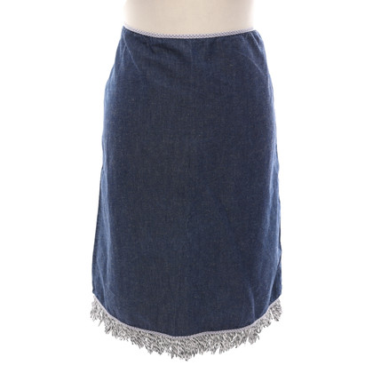 Miki Thumb Skirt Cotton in Blue