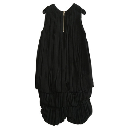 Givenchy Black pleated dress with flywheels 38 FR