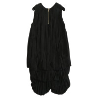 Givenchy Robe noire avec Volane plissé 38 FR