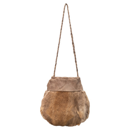 Brand Unique Shoulder bag Fur in Brown