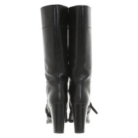 Prada Stiefel aus Leder in Schwarz