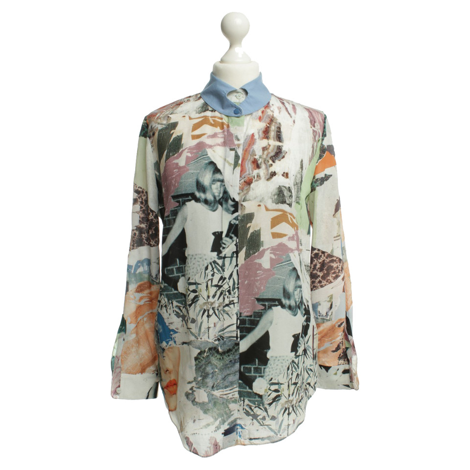 Carven Zijden blouse met patronen