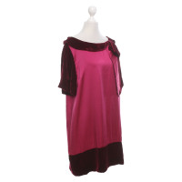 Red Valentino Kleid aus Seide in Fuchsia