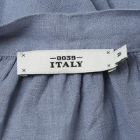 0039 Italy Chemisier en lin bleu