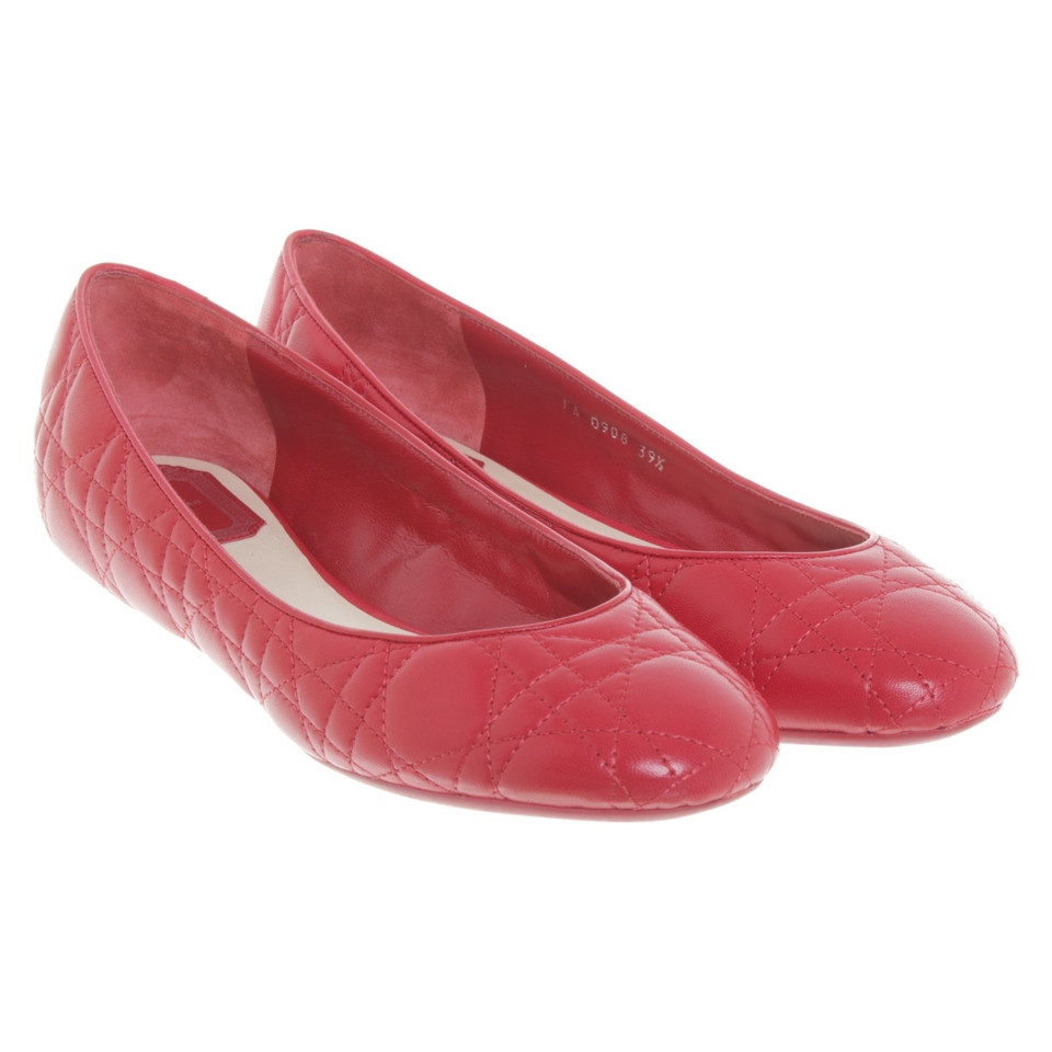 Christian Dior Ballerina's in rood