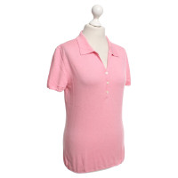 Allude Knitted polo shirt in pink