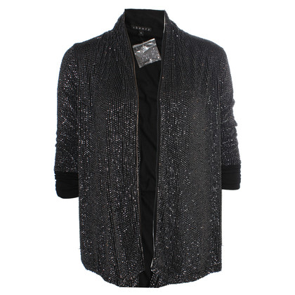 Theory black jacket with silver sequins