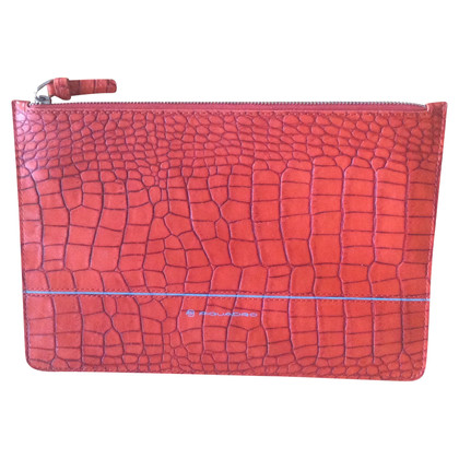 Piquadro Clutch Bag Leather in Orange