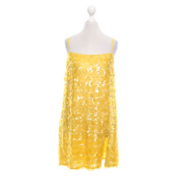 Miu Miu Kleid aus Seide in Gelb