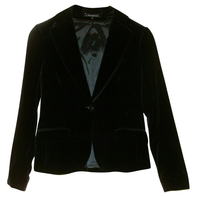 Theory Black velvet blazer