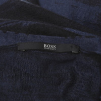 Hugo Boss Robe en maille en Bleu / Noir