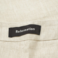 Reformation Trousers Linen in Beige