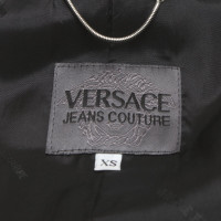 Versace Jas/Mantel Leer in Zwart
