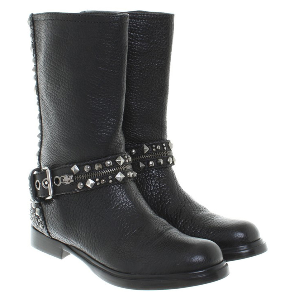 Miu Miu Ankle boots with a biker look