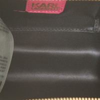 Karl Lagerfeld Leather clutch in Fuchsia