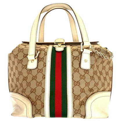 Gucci Ophidia aus Canvas in Creme