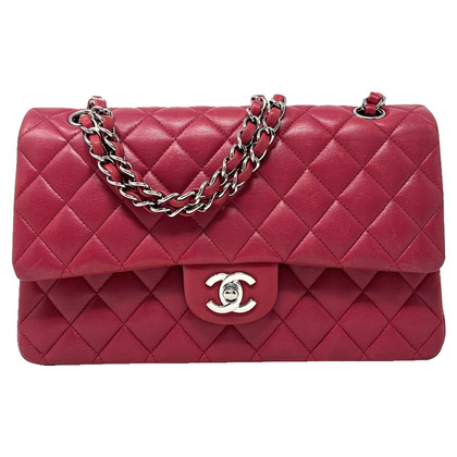 Chanel Classic Flap Bag Medium en Cuir en Rose/pink