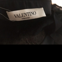 Valentino Garavani Robe noire avec de la dentelle