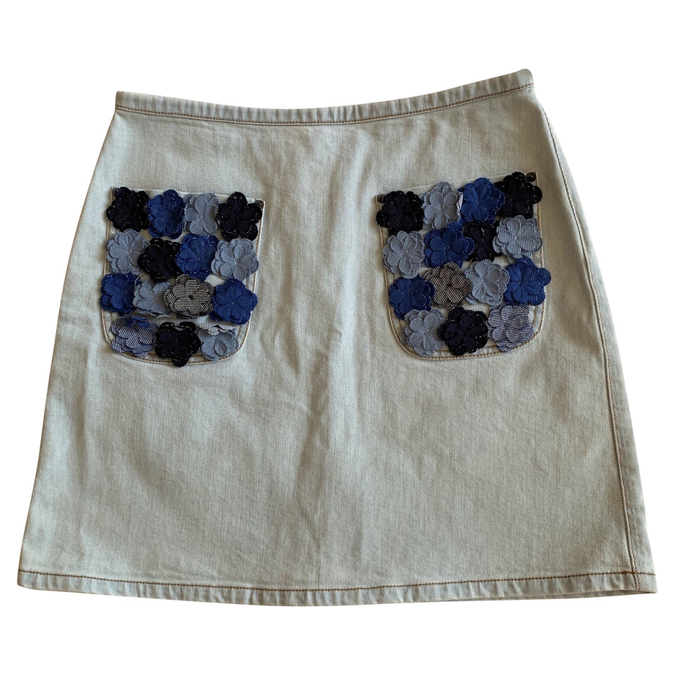 Fendi Skirt Cotton in Blue