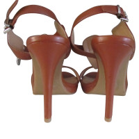 Armani Cognac-colored leather sandals