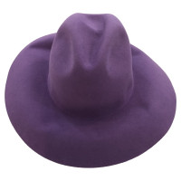 Brunello Cucinelli Hut/Mütze aus Wolle in Violett