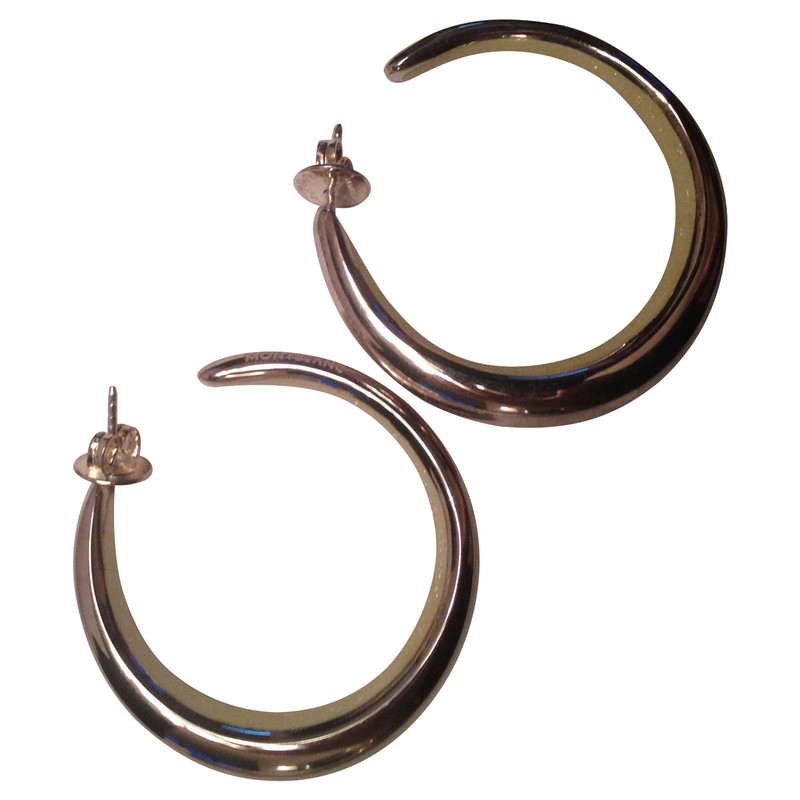 Mont Blanc Earrings / hoops earrings 925 Silver 