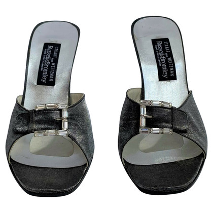 Stuart Weitzman Sandals Silk in Silvery