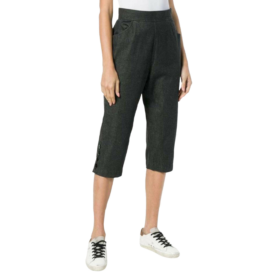Yves Saint Laurent Trousers Cotton in Grey