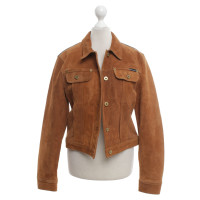 D&G Leather jacket in ocher / blue