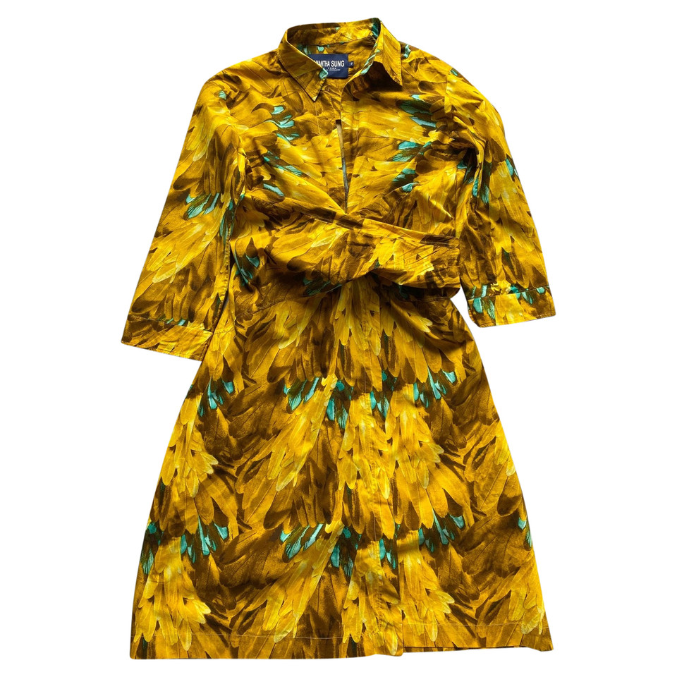 Samantha Sung Kleid aus Baumwolle in Gelb