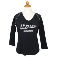 Armani Jeans Oberteil aus Baumwolle in Schwarz