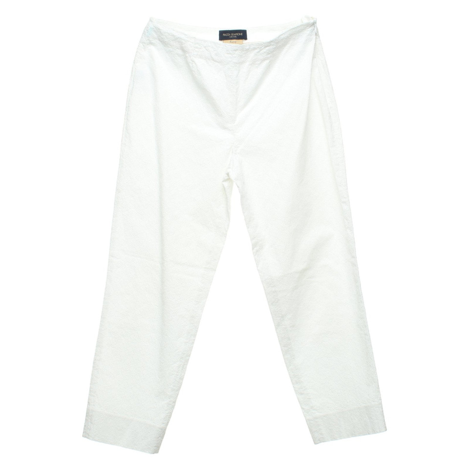 Piazza Sempione Piazza Sempione - trousers in white cotton