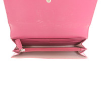 Christian Dior Täschchen/Portemonnaie aus Lackleder in Rosa / Pink