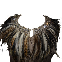 Roberto Cavalli Vest with feathers