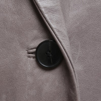 St. Emile Lederjacke in Grau