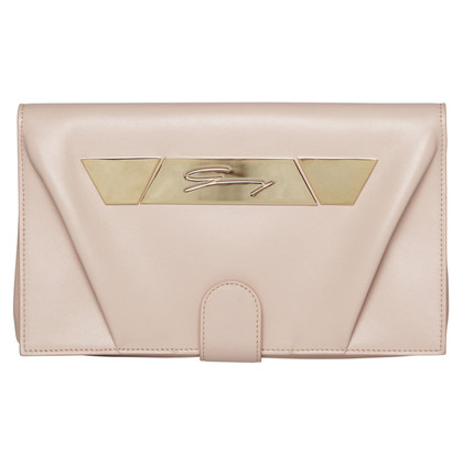 Genny Clutch Bag Leather in Nude