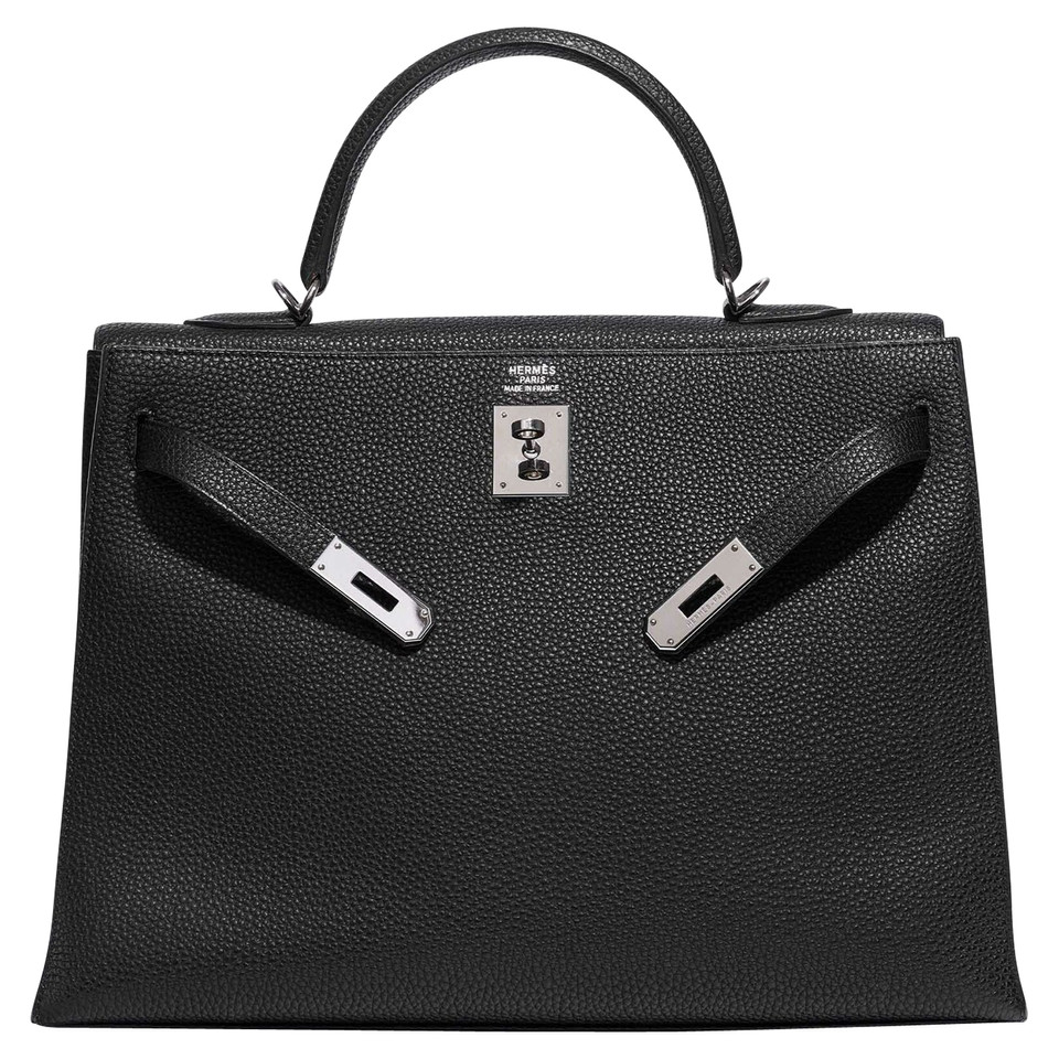 Hermès Kelly Bag 35 aus Leder in Schwarz