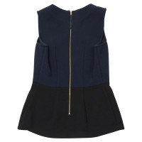 Marni Peplum-Top in Blau/Schwarz