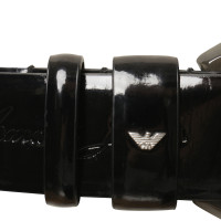 Armani Jeans Patent leather belt in black