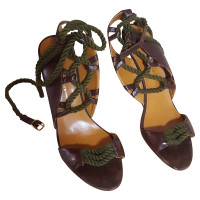 Tommy Hilfiger Sandalen aus Leder in Braun