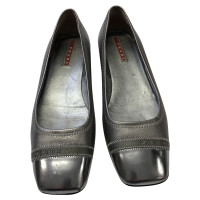 Prada Slippers/Ballerinas Leather in Silvery