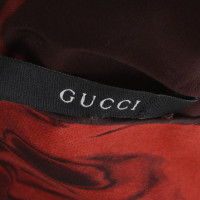 Gucci sciarpa di seta di colore rosso / nero