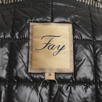 Fay Gevoerde jas in zwart / White