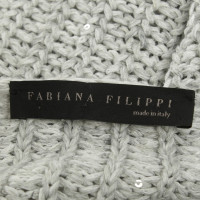 Fabiana Filippi maglione lavorato a maglia in grigio chiaro