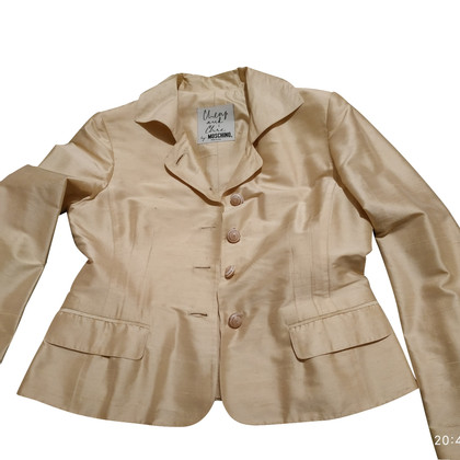 Moschino Cheap And Chic Giacca/Cappotto in Seta in Beige