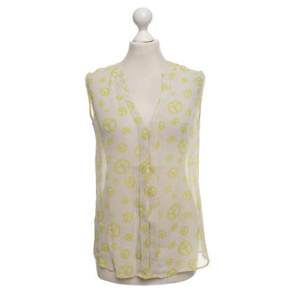 Other Designer I Heart - silk top with pattern