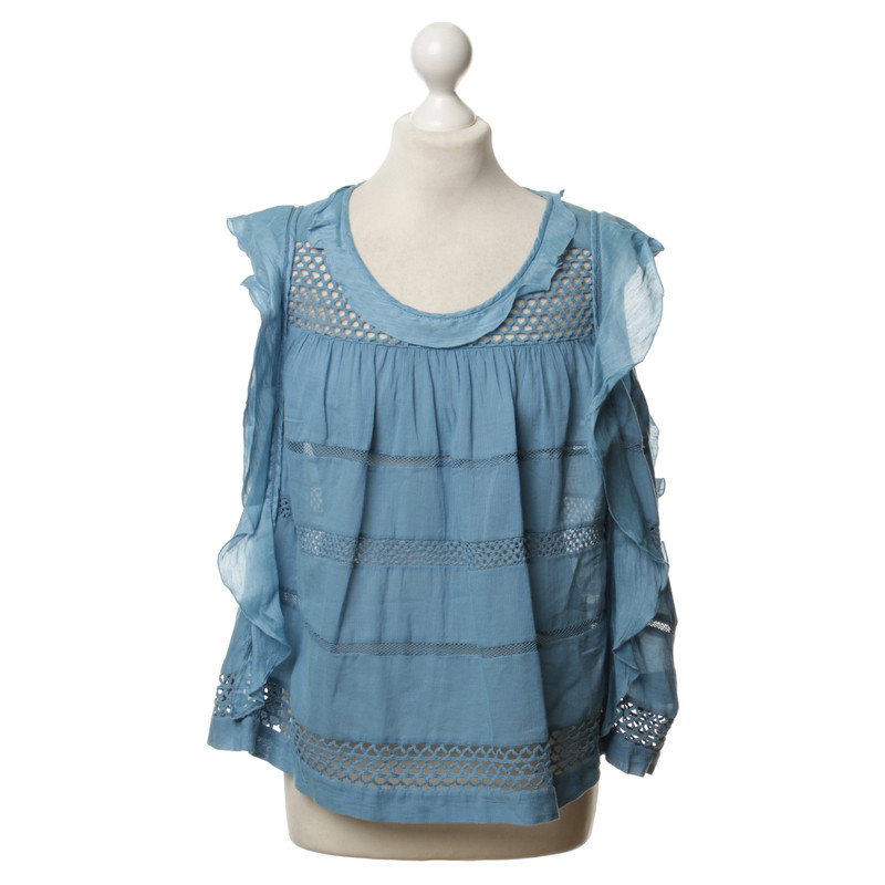 Isabel Marant Top with ruffle and crochet details