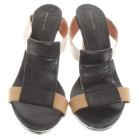 Dries Van Noten Sandals in zwart / Beige / Cream