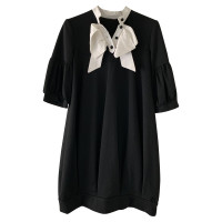 0039 Italy Kleid aus Baumwolle in Schwarz