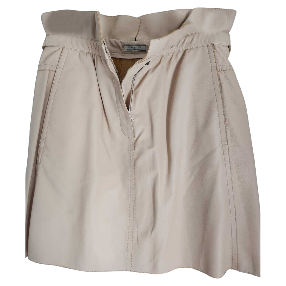 Nina Ricci Skirt Leather in Cream